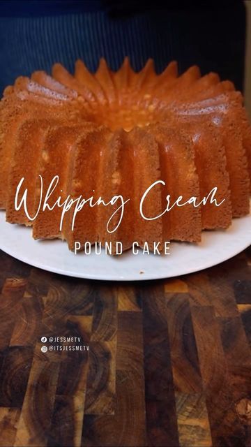 Cream Pound Cake Recipe, Whipping Cream Pound Cake, Whipped Cream Desserts, Recipe Developer, Pound Cake Recipe, Black Food, Lemon Extract, Cream Desserts, Whipping Cream