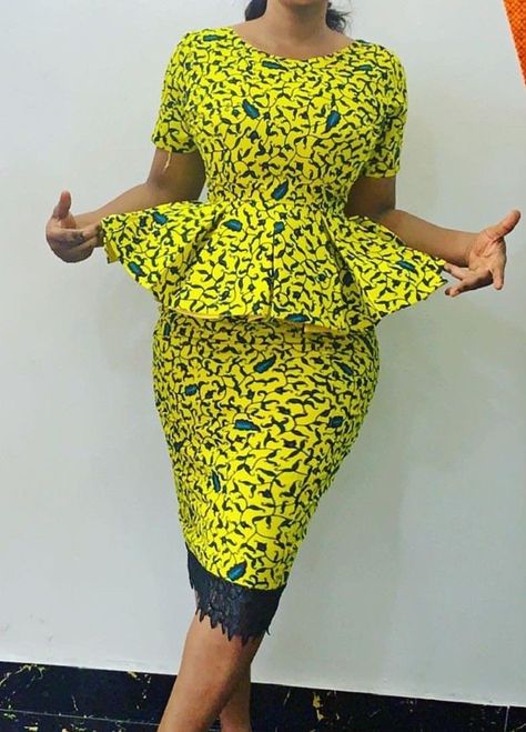 Yellow Ankara Dress Styles, Ankara Dress Styles For Church, Styles Ankara, Trendy Ankara Styles, Ankara Skirt And Blouse, Dress Ankara, Ankara Dress Styles, Ankara Designs, Short African Dresses