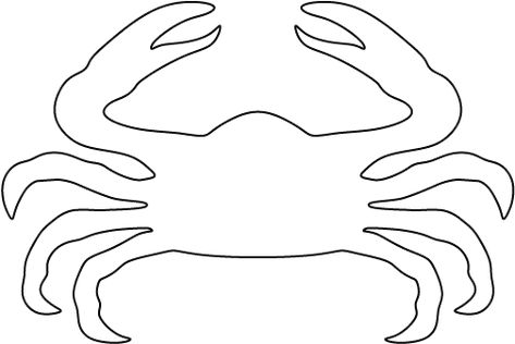 Crab Outline, Crab Stencil, Crab Clipart, Beach Stencils, Under The Sea Decorations, Sea Decor, Ocean Crafts, Free Stencils, School Things