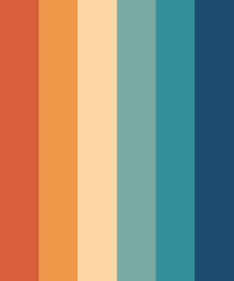 Retro Gradient Color Palette Retro Blue Palette, Retro Blue Color Palette, Music Color Palette, Color Gradient Palette, Gradient Colour Palette, Saturated Color Palette, Color Palette Retro, Wall Design Painted, Gradient Palette