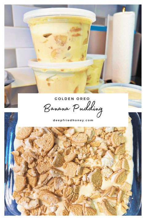 Whipped Banana Pudding Recipe, Oreo Banana Pudding, Southern Banana Pudding Recipe, Oreo Pudding Dessert, Banana Pudding Ingredients, Banana Pudding From Scratch, Instant Banana Pudding, Vanilla Oreo, Southern Banana Pudding