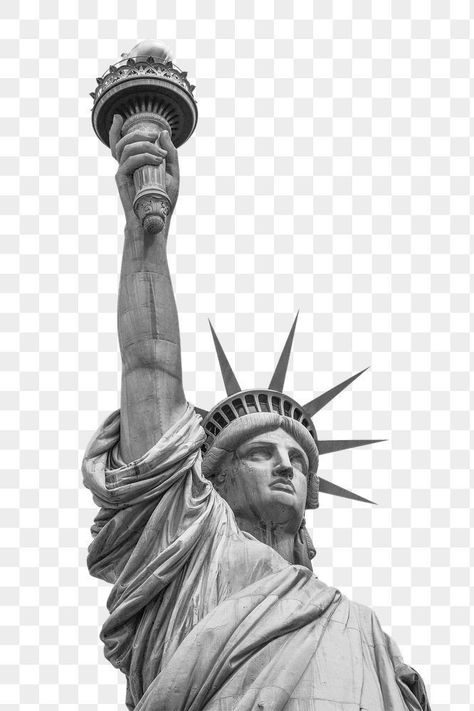 Statue Png Aesthetic, Statue Of Liberty Sticker, Transparent Stickers Png, Statue Of Liberty Aesthetic, Statue Of Liberty Illustration, Statue Png, Images For Collage, 80s Png, Patung Liberty