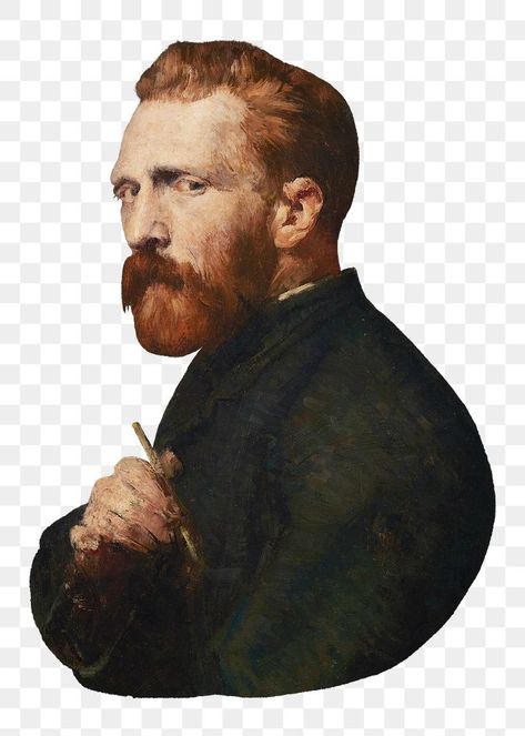 Vincent Van Gogh Portrait, Bubble Transparent, Van Gogh Portrait, Van Gogh Watercolor, Van Gogh Self Portrait, Sticker Design Inspiration, Collage Art Projects, Powerpoint Background Design, Art Van