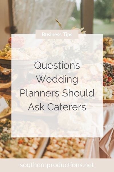 Questions Wedding Planners Should Ask Caterers | wedding planner education | In this blog post you'll learn all the questions you as the wedding planner need to be asking caterers before hiring them #weddingplannertemplates #weddingplannerquestionnaire #weddingplannereducation #weddingplanner #weddingplannereducator #weddingplannermentor #howtobecomeaweddingplanner #weddingplannertemplates #howtodirectweddingrehearsal Becoming A Wedding Planner, Winery Ideas, Wedding Catering Ideas, Wedding Planner Career, Wedding Edit, Wedding Planner Business, Wedding Planning Business, Planning Business, Event Planning Tips