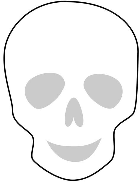 Simple Sugar Skull Outline Template Sugar Skull Template, Simple Skull Drawing, Skull Outline, Sugar Skull Girl Tattoo, Sugar Skull Drawing, Skull Template, Sugar Skull Illustration, Sugar Skull Painting, Skull Girl Tattoo