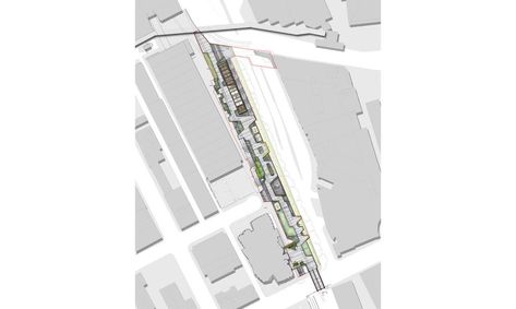 The Goods Line plan Plaza Landscape, Linear Park, Public Space Design, Landscape Plan, Architectural Practice, Urban Park, Landscape Plans, Street Design, Site Plan