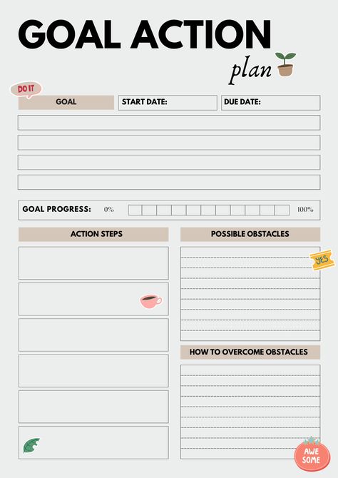 Goal Action Planner for you girl 💫 This form design to help you reach your goals . Stay tuned and follow for more ☘️ #goalplanner #goals #planner #journal #vision #manifestation #succesplan #selfimprovement Goals Planner Ideas, Monthly Prompts, Vision Manifestation, Prayer Journal Prompts, Energy Hacks, Action Planner, Daily Planner Design, Bloc Note, Counseling Worksheets