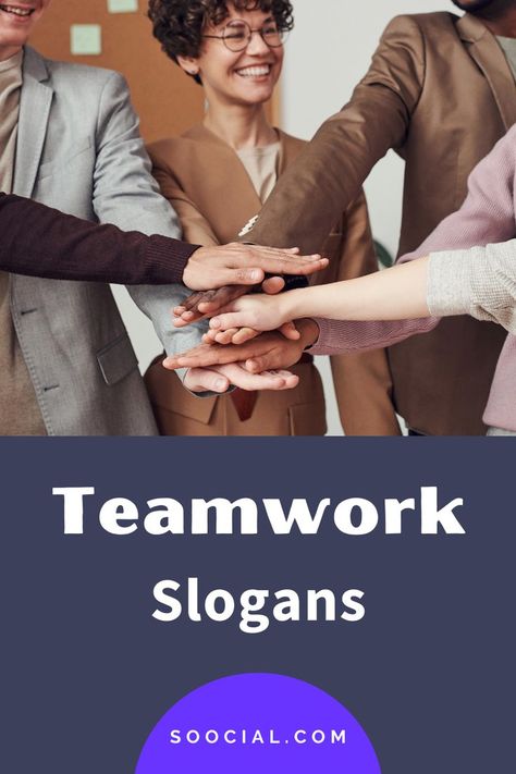 Teamwork Slogans, Slogan Writing, Kickoff Meeting, One Word Caption, Team Slogans, Cool Slogans, Catchy Slogans, Team 2, Great Ads