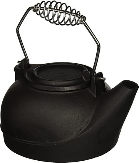 Panacea Products 15321 Humidifying Iron Kettle Stove Kettle, Cast Iron Kettle, Whistling Tea Kettle, Firewood Rack, Cast Iron Tea Pot, Cast Iron Fireplace, Chrome Handles, Fireplace Tile, Wood Burning Stove