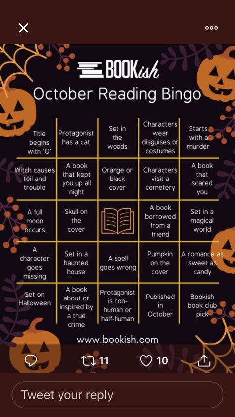 October Reading Bingo, Holiday Reading Challenge, October Book Bingo, October Reading Journal, October Reading Challenge, Fall Reading Challenge, Book Bingo, October Reading, Reading Bingo