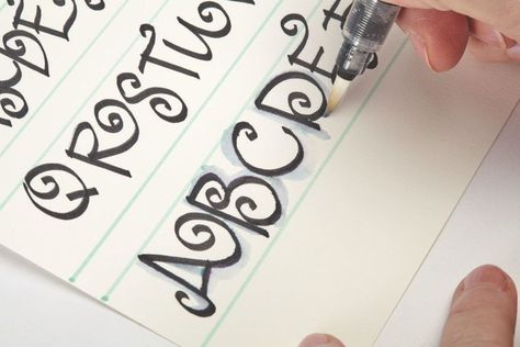 10 Super Easy Hand Lettering Techniques with an Artful Spin Fancy Writing Styles, Easy Hand Lettering, Lettering Techniques, Brush Lettering Font, Joanne Sharpe, Lettering Fonts Design, Hand Lettering Alphabet Fonts, Hand Lettering For Beginners, Fancy Writing