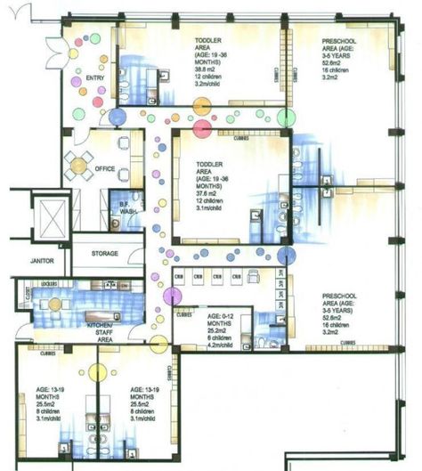 16 Unique Daycare Center Floor Plan Daycare Center Floor Plan Elegant 8 Best Childcare Floor Plans Images On Pinterest #childcare #childcare #images Daycare Flooring, Daycare Floor Plans, Daycare Inspiration, Child Care Center Design, Daycare Layout, Daycare Room Design, Classroom Layouts, Kindergarten Architecture, Daycare Setup