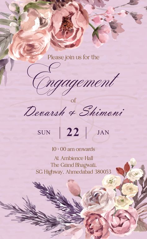 Engegment Invitation Poster, Simple Engagement Cards, Invitation Card Design For Engagement, Online Wedding Cards Invitation Ideas, Engagement Invitation Card Design Background, Engagement Invitation Card Design Indian, Engagement Ceremony Card, Engagement Invitation Cards Creative, Engagement Cards Ideas