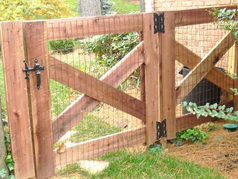 Garden gates for you to drool over and build yourself! These 12 garden gate ideas will inspire you and help you create the most beautiful garden space for your home. Wood Fence Gates, Wooden Garden Gate, Backyard Gates, Garden Gate Design, Fence Options, Gardening Quotes, Wooden Gate, Cheap Fence, Diy Fence