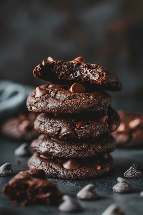 These double chocolate chip cookies are a chocoholic's dream! Soft, fudgy, and packed with rich chocolate chunks, they're perfect for satisfying that sweet tooth. The smell when they’re in the oven? Absolutely irresistible!! Whip up a batch today and see why this recipe has become a favorite in my house. Whether you're enjoying them with a cold glass of milk or packing them for a special treat, these cookies never disappoint. Click to get the full recipe now! Best Double Chocolate Chip Cookies, Double Chocolate Chip Cookies Recipe, Double Chocolate Chip Cookie Recipe, Soft Chocolate Chip Cookies Recipe, Double Chocolate Chip Cookies, Chocolate Chip Cookies Recipe, Double Chocolate Cookies, Cookie Cups, Chocolate Chunk Cookies