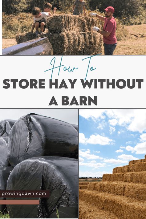 Outdoor Hay Storage Ideas, Hay Bale Storage Ideas, Hay Storage Ideas, Old Barn Restoration, Barn Storage Ideas, Farm Equipment Storage, Hay Store, Hay Box, Barn Restoration