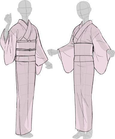 Kimono drawing guide ½, by Kaoruko Maya (tumblr, pixiv, site). Booklet is available in pdf for ¥ 900 here. Here you can see: • female kimono and yukata (note how the juban underwear peeks when in... Kimono Drawing, Kalluto Zoldyck, Drawing Anime Clothes, Guided Drawing, Anime Drawings Tutorials, Drawing Clothes, Japanese Outfits, Art Poses, Drawing Tutorials