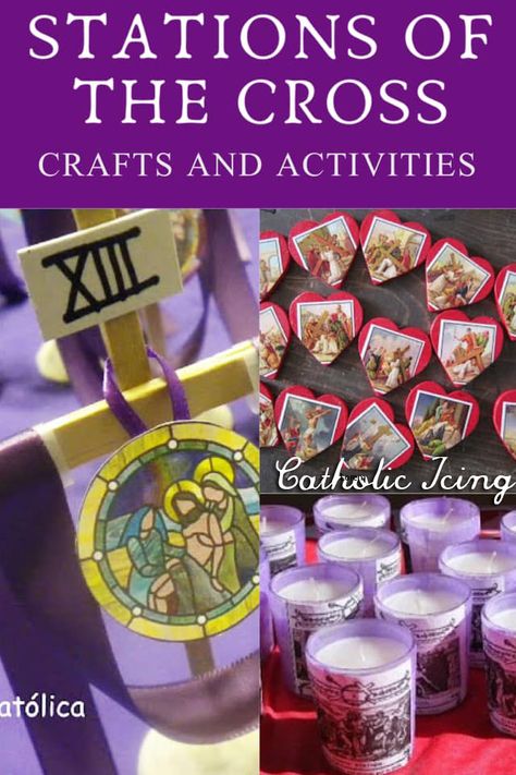 Stations Of The Cross Craft, Lent Activities For Middle School, Stations Of The Cross For Kids, Stations Of The Cross Activities, Lent Activities For Kids Catholic, Stations Of The Cross Printable, Family Feast Table, Lent Activities, Catholic Classroom