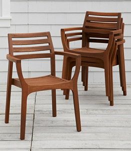 Outdoor Furniture | Home Goods at L.L.Bean Small Beach Cottage, Outdoor Chairs Diy, Outdoor Stacking Chairs, Newport House, Contemporary Cabin, Dinner Chair, Outdoor Furniture Chairs, Stackable Dining Chairs, Backyard Furniture