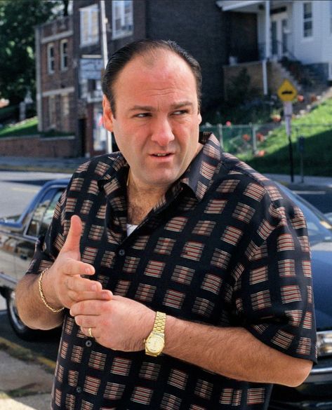 Sopranos Fashion, Sopranos Quotes, James Gandolfini, Batman Pictures, Tony Soprano, The Sopranos, Gold Rolex, Mens Outfit Inspiration, The Godfather