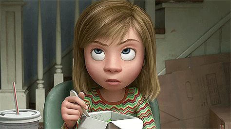 When your ex-boyfriend of five years Facebook messages you and asks to meet up for coffee: | Community Post: 21 Perfect "Inside Out" GIFs For Every Situation Riley Anderson, Inside Out Riley, Cotton Candy Slime, Animiertes Gif, When Your Best Friend, Animated Emoticons, Disney Inside Out, Eyebrows On Fleek, Weird Quotes Funny