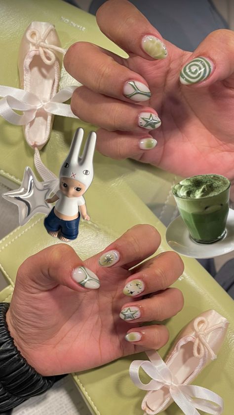 @jade_pacis Matcha Nail, Matcha Nails, Matcha, Nails