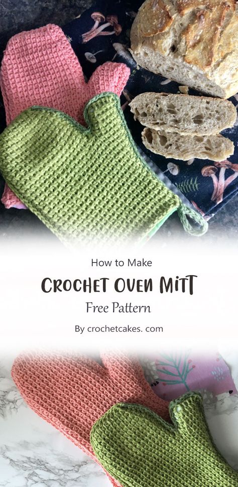 Crochet Oven Mitt By crochetcakes. com. The pattern is so easy to follow, with step by step instructions that are easy to understand even if you’re new to crochet projects. You can also make them any color you like! Free Crochet Oven Mitt Pattern, Oven Mit Crochet Pattern, Funny Oven Mitts, Crochet Oven Mitts, Crochet Oven Mitt Pattern Free, Crochet Oven Mitt, Potholder Patterns Free, Crochet Star Stitch, Crochet Washcloth Pattern