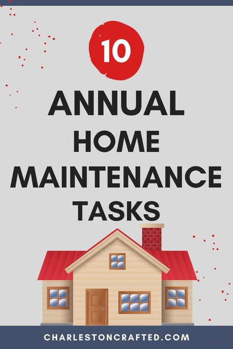 annual home maintenance tasks Annual House Maintenance Checklist, Yearly Home Maintenance Schedule, Yearly Home Maintenance Checklist, Checklist New Home, Fix Leaky Faucet, Home Maintenance Schedule, Home Maintenance Tips, Diy Christmas Village Displays, Home Safety Tips