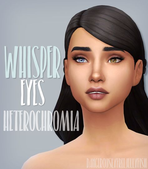 Heterochromia - Whisper Eyes As requested, here are the heterochromia options for the Whisper eyes I recently uploaded! I am working on the other sets too, I just got carried away with these ones :D •... Eyes Heterochromia, Sims 4 Cc Eyes, The Sims 4 Skin, Makeup Cc, Skin Details, Sims 4 Cc Makeup, Sims 4 Mm Cc, Sims 4 Cc Skin, Sims 4 Body Mods