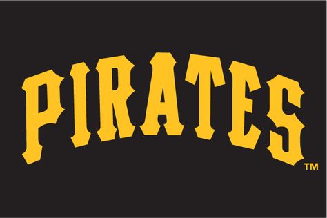 Pittsburgh Pirates Wordmark Logo (1977) - Pirates in gold on black Pirates Baseball Logo, Pirates Logo, Pittsburgh Pirates Logo, Minimal Shirt Design, Mlb Team Logos, Pittsburgh Pirates Baseball, Mlb Logos, Pirates Baseball, Pittsburgh City