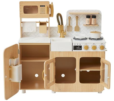 Perfect for little chefs, the Cyprus play kitchen features pretend appliances and tools that make it easy to whip up delicious make-believe masterpieces. From Teamson Kids. Best Play Kitchen, Wooden Kitchen Set, Toy Phone, Kitchen Playset, Kid Chef, Kitchen Toy, Build A Playhouse, Kids Play Kitchen, Play Kitchen Sets