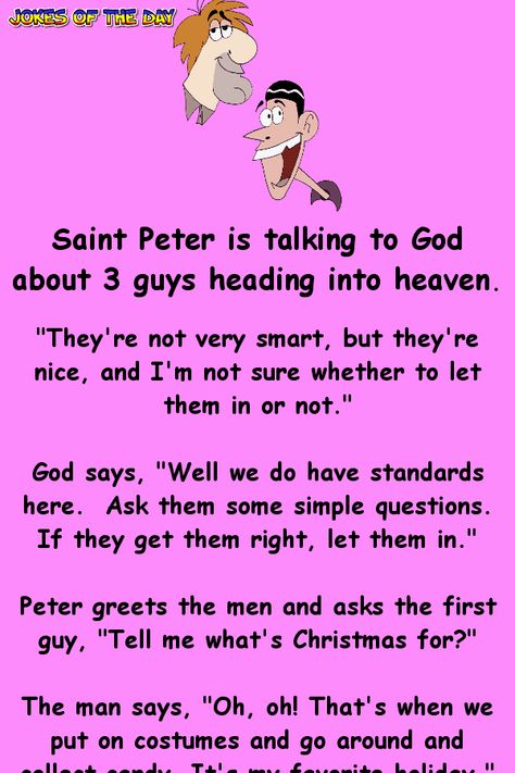 Saint Peter asks, Tell me what the purpose of Easter is Talking To God, Easter Jokes, Christian Jokes, Clean Funny Jokes, Simple Questions, Saint Peter, Clean Jokes, What Is Christmas, God Says