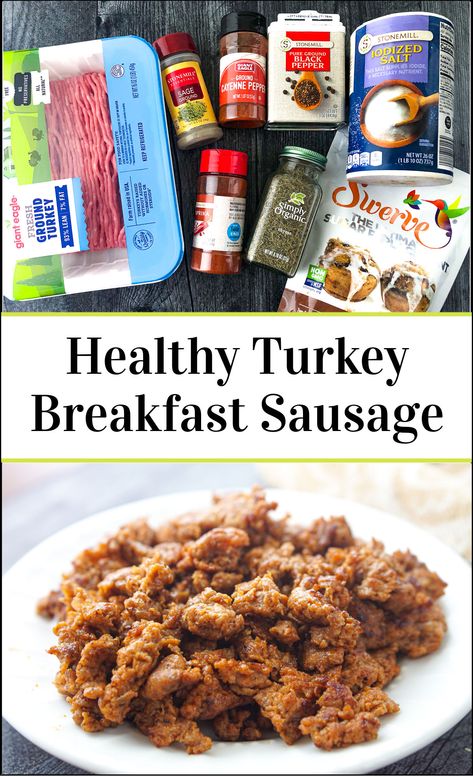 Turkey Sausage Crumbles Recipe, Healthy Breakfast Sausage, Turkey Breakfast Recipes, Turkey Sausage Patties, Keto 2023, Healthy Sausage Recipes, Homemade Turkey Sausage, Breakfast Sausage Recipe, Turkey Sausage Recipes