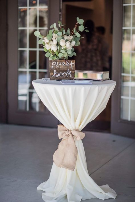 Guest Book Table For Wedding Rustic, Church Guest Table, Wedding Book Table Ideas, Wedding Guest Chair Decor, Wedding Guest Entry Table, Wedding Greeting Table Ideas, Check In Table Wedding, Wedding Shower Table Ideas, Wedding Sign In Table Ideas Guest Books