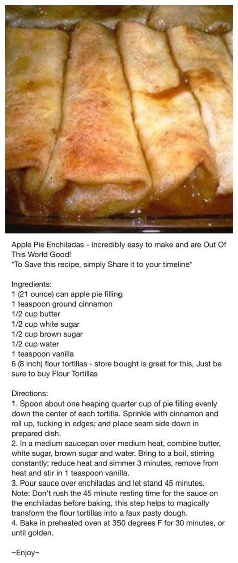 Apple Pie Enchiladas, Chin Hair, Turnover Recipes, Apple Dessert Recipes, Apple Pie Recipes, Köstliche Desserts, Food Cakes, How Sweet Eats, Eat Dessert