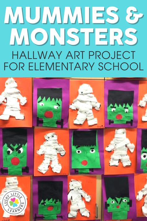 Hallway Art Ideas, Student Self Portraits, Mummy Art, Penguins Project, Summer Vacation Activities, Qr Code Activities, Schools Around The World, Summer Writing, Hallway Art