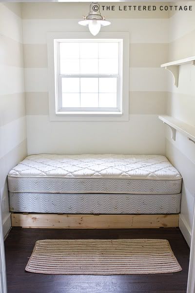 Reading Room Redo | The Lettered Cottage. Creating a tiny bedroom from reading room. Small Guest Bedroom, Small Bedroom Designs, Small Room Design, Dream Book, Bed In Closet, Room Redo, Tiny Bedroom, Spare Bedroom, Spare Room