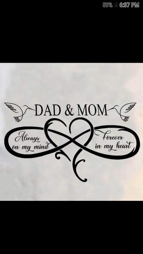 Mum And Dad Tattoos, Memorial Tattoos Mom, Rip Tattoos For Mom, Memorial Tattoo Quotes, Tattoos For Dad Memorial, Memorial Tattoo Designs, Mom Dad Tattoo Designs, In Loving Memory Tattoos, Rip Tattoo