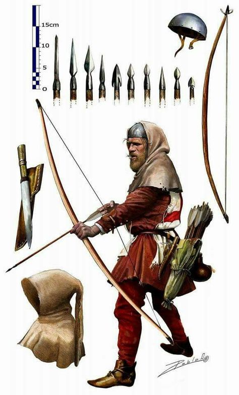 English Longbow, Medieval Archer, Supraviețuire Camping, Medieval Archery, Historical Warriors, Heroic Fantasy, Ancient Warfare, Historical Armor, Traditional Archery