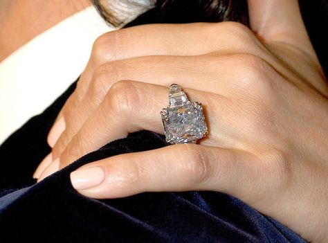 Engagement Ring No. 4 from Jennifer Lopez's 5 Engagement Rings | E! News Jennifer Lopez Wedding, Harry Winston Ring, Harry Winston Engagement, Pink Engagement, Cushion Cut Diamond Ring, Pink Diamond Ring, Alex Rodriguez, Emerald Cut Rings, Engagement Ring Diamond Cut