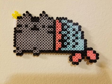 Pusheen Mermaid of the Sea perler beads Perler Characters, Mini Perler Beads, Small Images, Perler Designs, Perler Projects, Perler Creations, Fuse Bead Patterns, Hama Beads Design, Fusion Beads