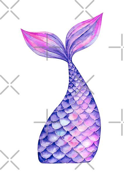 Copy of Mermaid Tail Purple by artfulbitsbyk | Redbubble Mermaid Tail Purple, Mermaid Tail Cake, Pink Mermaid Tail, Blue Mermaid Tail, Mermaid Cake Topper, Funky Hats, Birthday Display, Turquoise And Pink, Birthday Cake Topper Printable