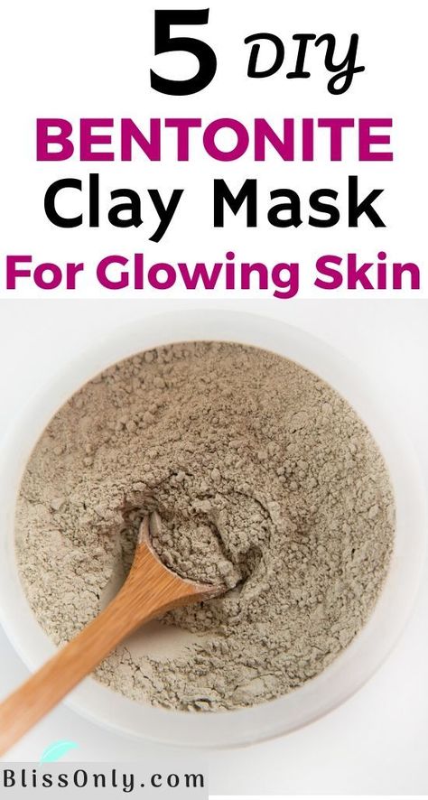 Diy Bentonite Clay Mask, Recipes For Glowing Skin, Clay Mask Recipe, Bentonite Clay Face Mask, Bentonite Clay Mask, Mask Recipes, Hair Repair Treatments, Turmeric Face Mask, Blackhead Mask