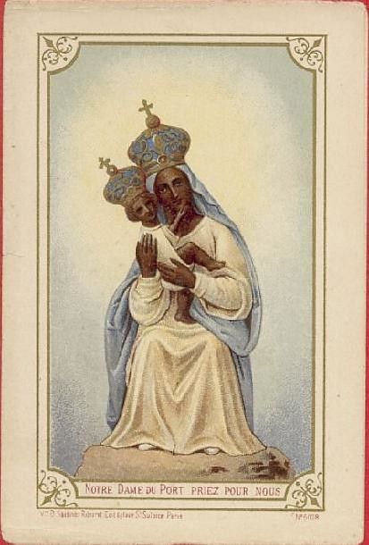 NOTRE DAME DU PORT | Dietrich Urich-Kayser | Flickr Blessed Mother Statue, Vintage Holy Cards, Black Madonna, Madonna Art, Mother Art, Christian Icons, Blessed Mother Mary, Child Jesus, Religious Images