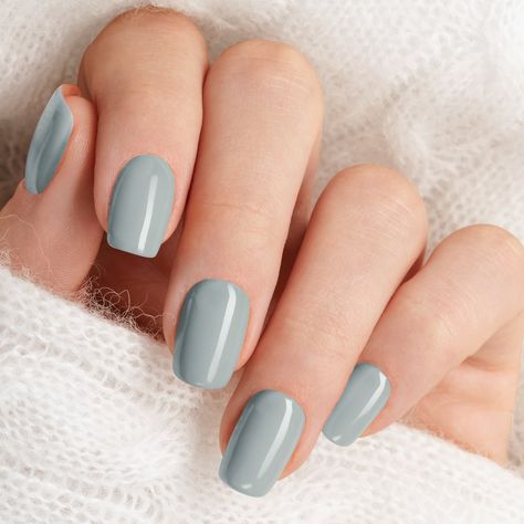 Dusty Sage Green Minx Nail Art Sage Green Sns Nails, Sage Nails Short, Sage Green Dip Nails, Green Grey Nails, Sage Green Nail Ideas, Sage Nails, Sage Green Nail, Beachy Nail Designs, Dusty Sage Green