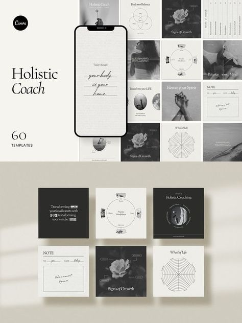 Social Media Templates by Penny Life Coaching Aesthetic, Instagram Canva Template, Life Coach Branding, Coach Instagram Template, Holistic Coach, Coaching Instagram, Coaching Templates, Canva Social Media Templates, Notes Life