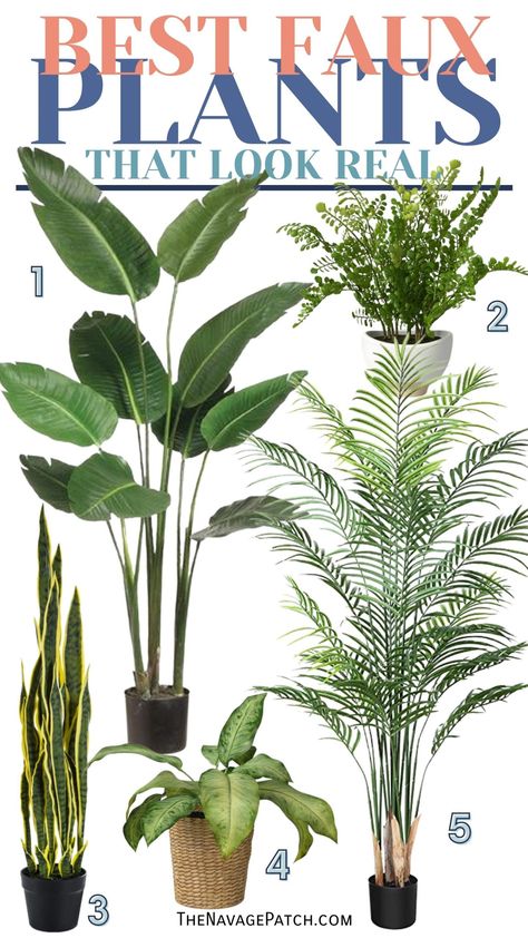 Best Faux Plants That Look Real - TheNavagePatch.com Amazon Artificial Plants, Using Fake Flowers Outdoors, Ikea Fake Plants, Apartment Porch Ideas, Diy Plant Ideas, Best Faux Plants, Best Fake Plants, Best Artificial Plants, Faux Outdoor Plants