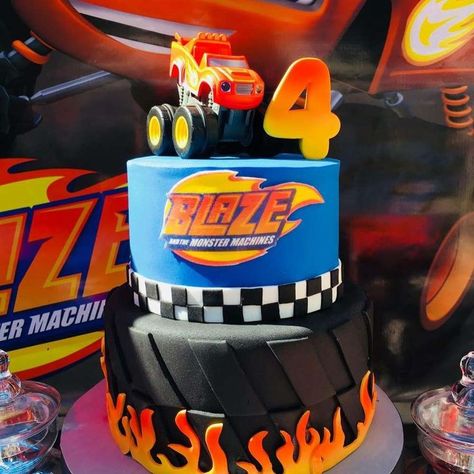 Blaze Birthday Decorations, Blaze And The Monster Machines Cupcakes, Blaze The Monster Machine Party Ideas, Blaze 3rd Birthday Party Ideas, Blaze And Monster Machine Cake, Blaze Cakes For Boys, Blaze And The Monster Machines Birthday Cake, Blaze Party Ideas, Blaze Cake Ideas