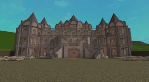 Dark Academia School Bloxburg, Bloxburg Boarding School Exterior, Dark Academia Boarding School Exterior, Roblox Bloxburg Castle Layout, Minecraft Boarding School, Bloxburg Orphanage Layout, Bloxburg Fall Mansion, Orphanage Layout, Castle Bloxburg Layout