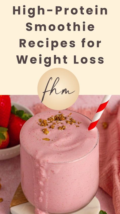 When you have a weight loss goal, high-protein smoothies are sometimes a convenient way to hit your protein target. I enjoy protein smoothies, especially when they are thick, creamy, and full of flavor. A good protein smoothie will feel much more like a treat than a “weight loss” food. Best Protein Shakes For Women, High Protein Low Calorie Smoothies, Protien Smoothies Recipes, Protein Smoothie Recipes Healthy, Oats Smoothie Recipes, High Protein Smoothie Recipes, Coffee Protein Smoothie, High Protein Drinks, Fiber Recipes